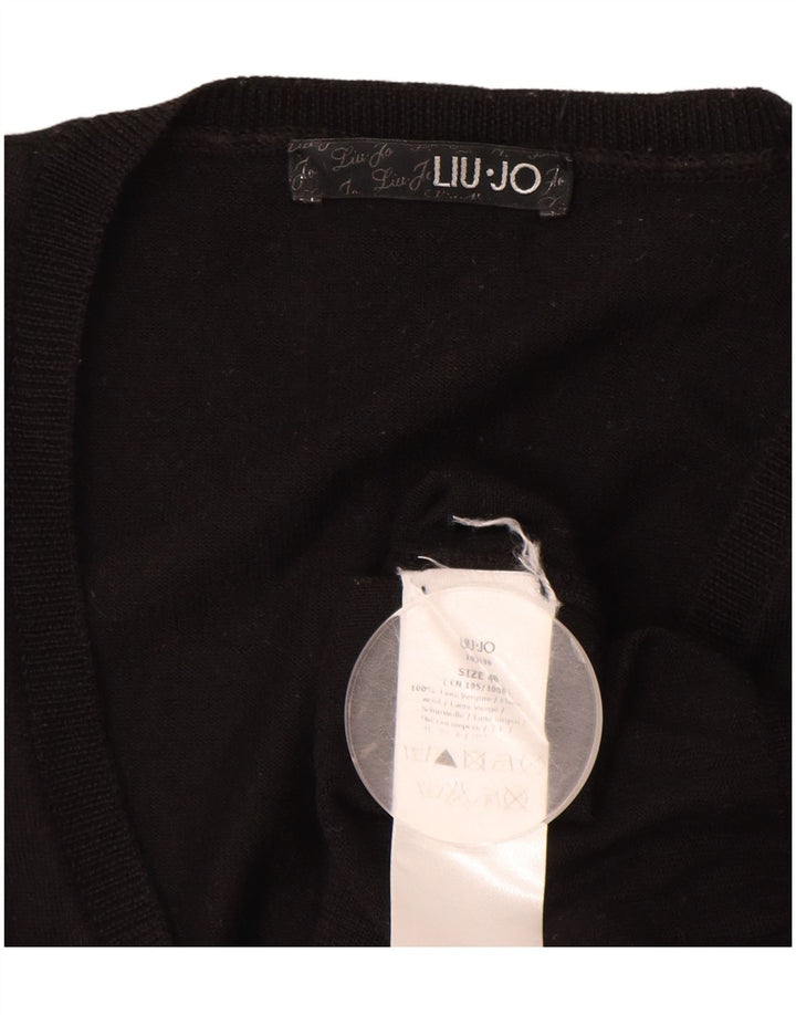 Maglione oversize da donna LIU JO con scollo a V IT 40 piccolo nero