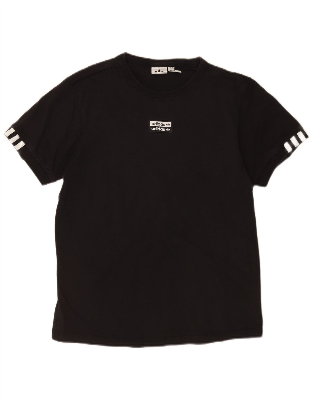 Adidas Womens T-Shirt Top UK 12 Medium Black