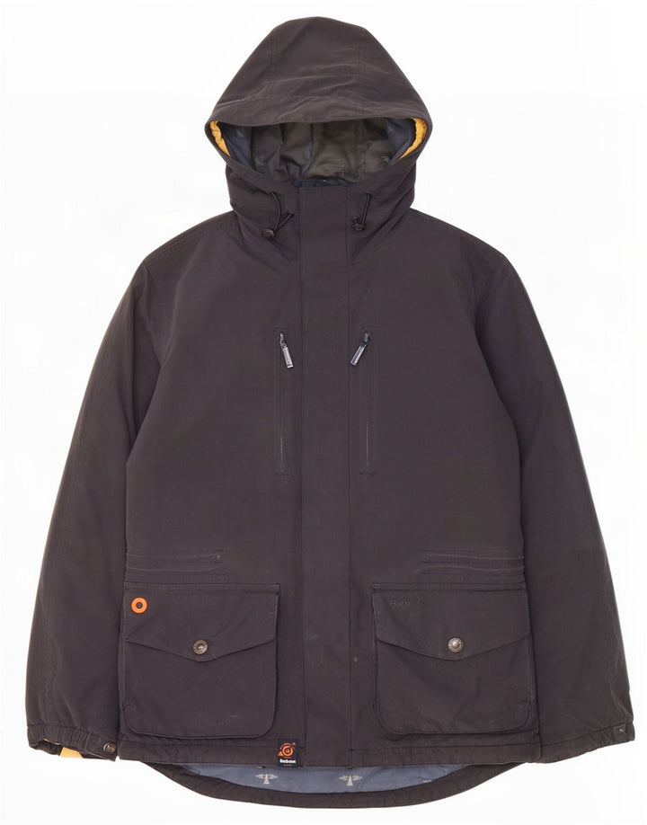 Giacca a vento con cappuccio da uomo Barbour UK 36 Small Poliestere blu navy