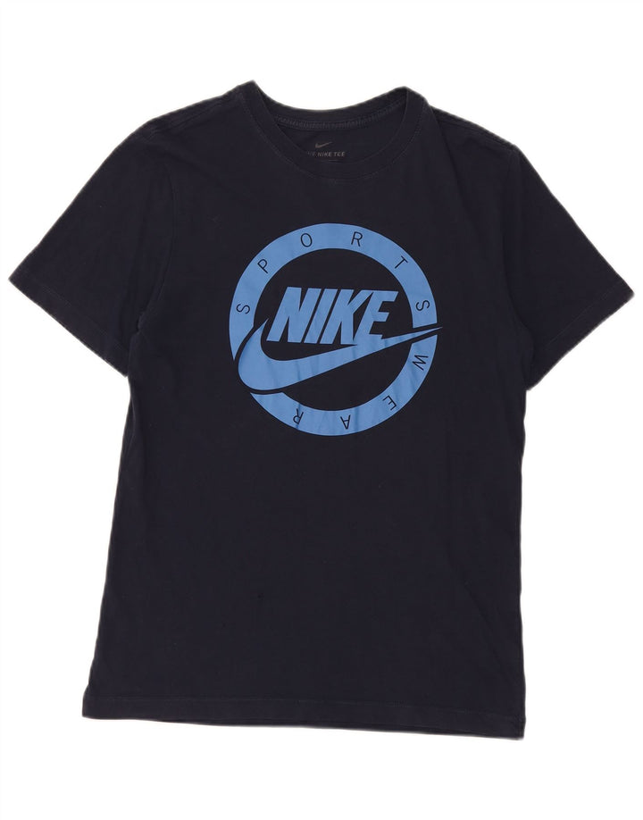 Nike grafisk T-shirt top til mænd, lille marineblå bomuld