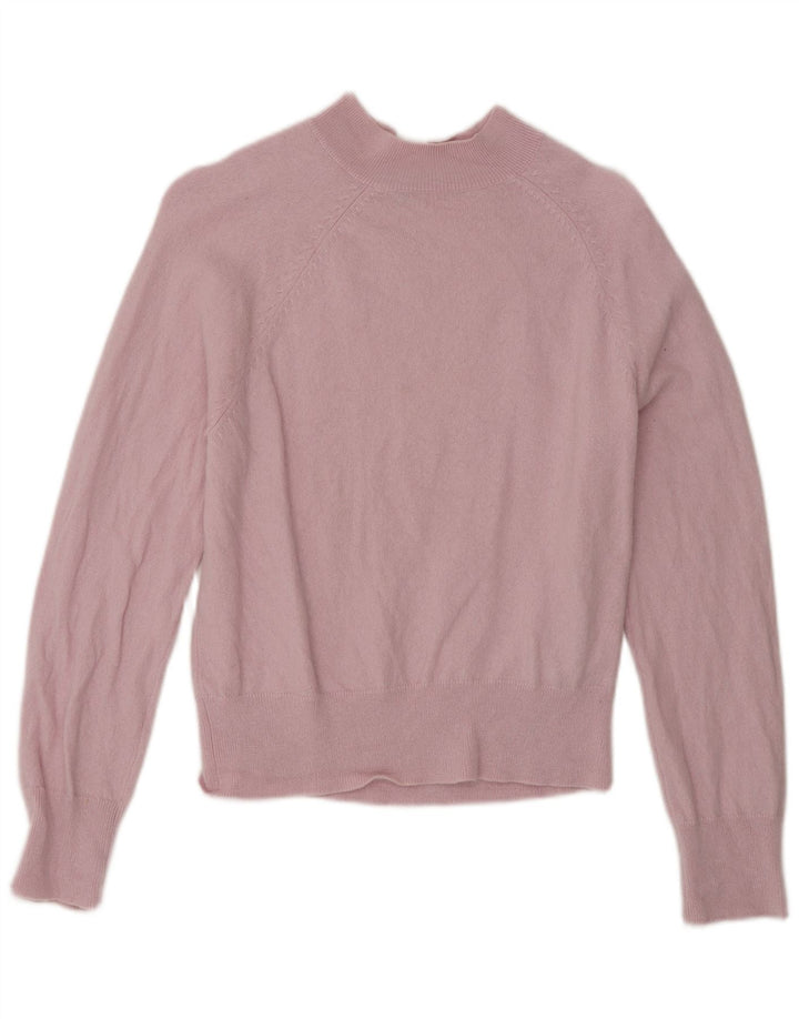 Jigsaw Dame Turtle Neck Jumper Sweater UK 10 Small Pink Wool