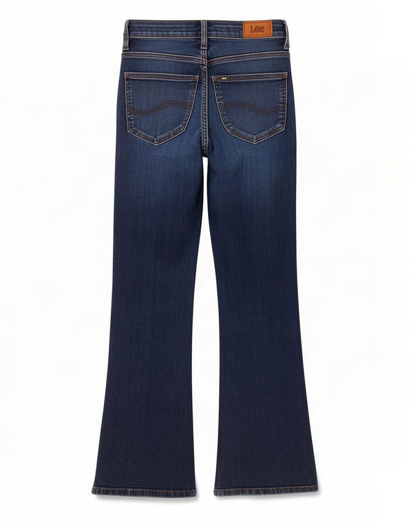 Lee Kvinder Kicked Flare Flared Jeans W26 L26 Blå Bomuld