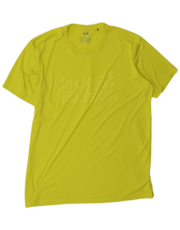 Jack Wolfskin Camiseta gráfica para hombre Top UK 48 2XL Poliéster amarillo
