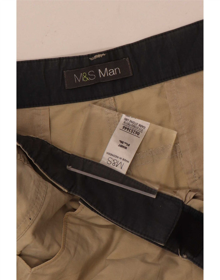 Marks & Spencer Herre Cargo Shorts W36 Large Beige Bomuld