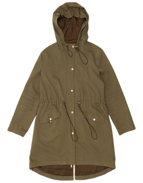 Giacca parka oversize con cappuccio da donna Reiss UK 8 piccola in cotone kaki