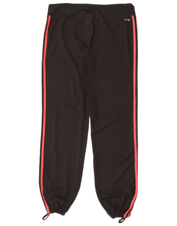 Adidas Womens Climalite Tracksuit Trousers Joggers UK 16/18 Large Black