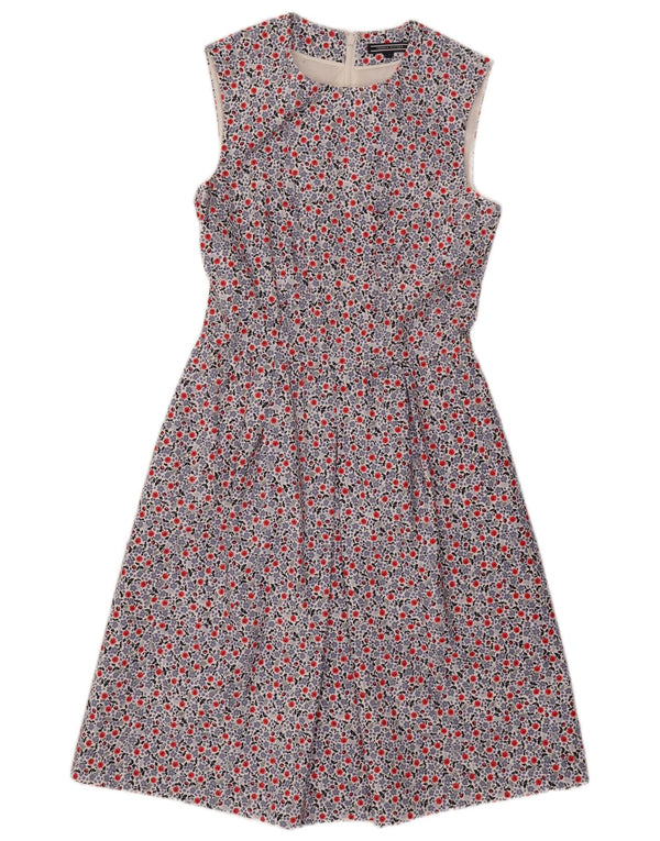 Tommy Hilfiger Damen ärmelloses A-Linien-Kleid US 4 Small Mehrfarbig