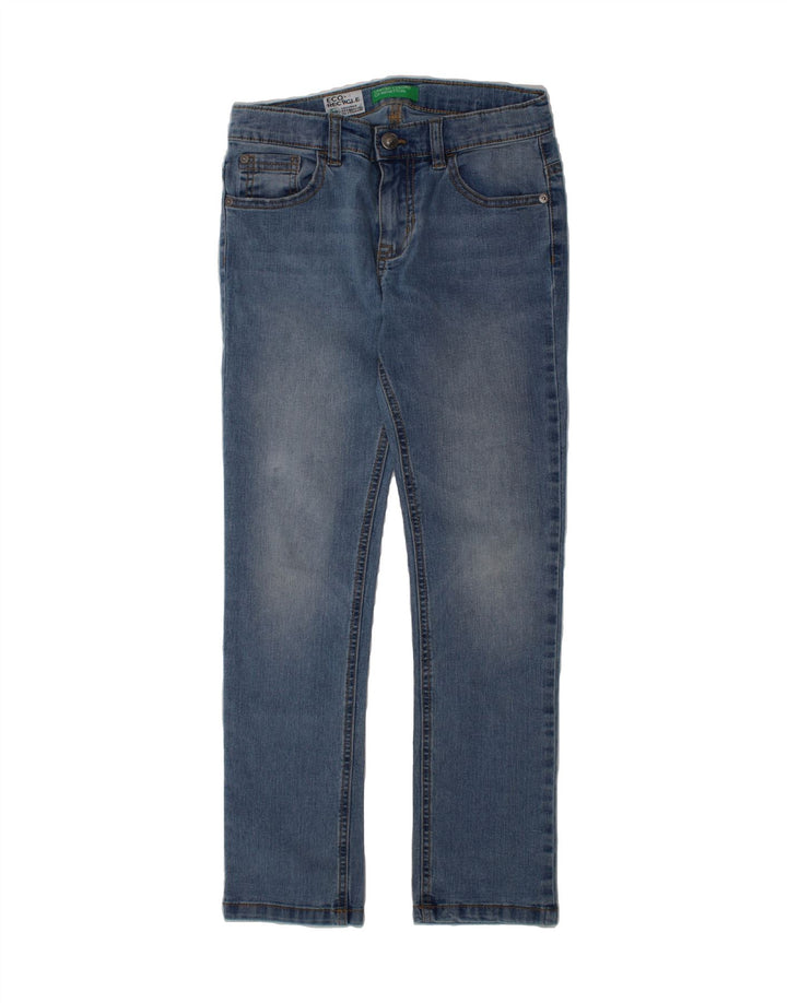 BENETTON Boys Straight Jeans 7-8 Years W24 L25 Blue Vintage Benetton and Second-Hand Benetton from Messina Hembry 