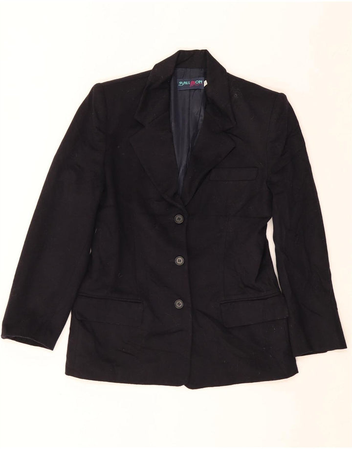 Ball On Womens 3 Button Blazer Jacket IT 42 Medium Navy Blue Virgin Wool