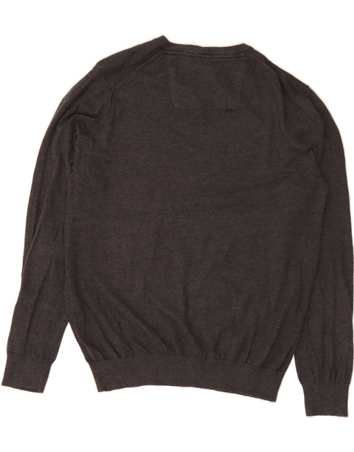 IZOD Mens V-Neck Jumper Sweater Large Grey Vintage Izod and Second-Hand Izod from Messina Hembry 
