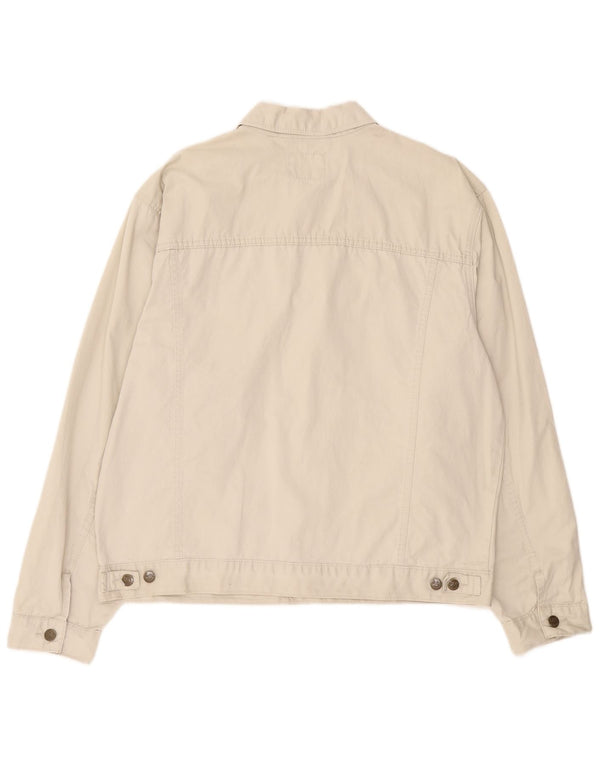 Lee Mens Bomber Jacket UK 42 XL Beige Cotton