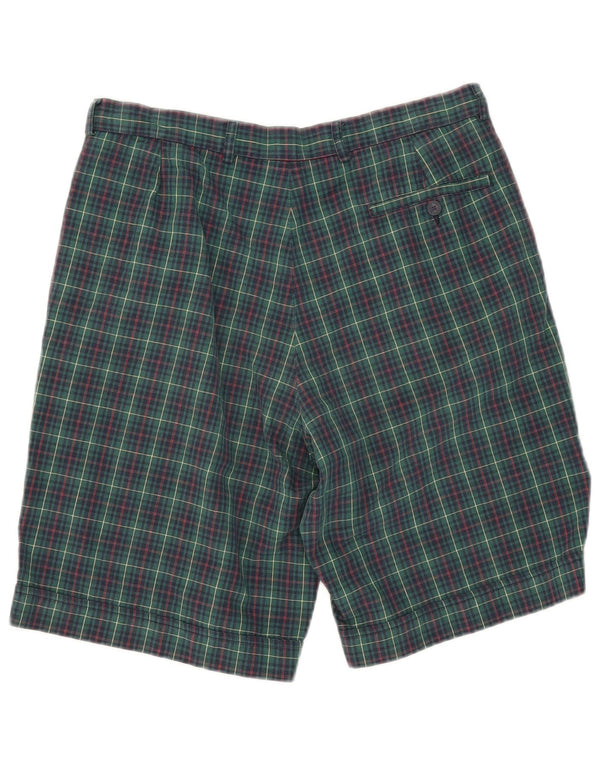 Lacoste Mens Pegged Chino Shorts Taille 42 Moyen W31 Vert Check Cotton