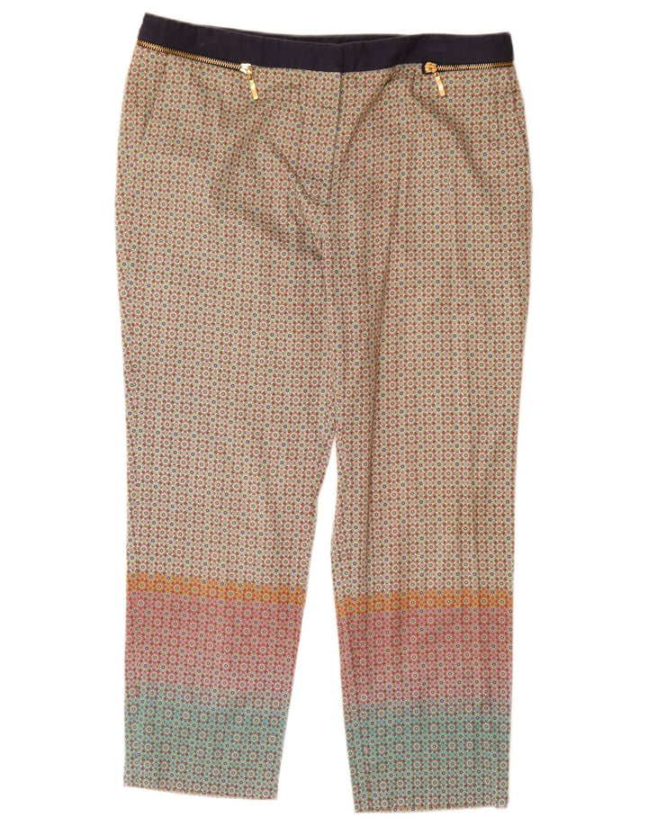 Zara Womens Cropped Trousers EU 40 Medium W30 L24 Multicolored Geometric