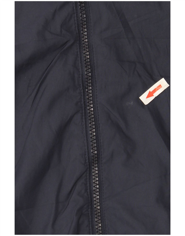 Giacca antipioggia oversize da donna Stella McCartney Adidas UK 10 Small Blu Navy
