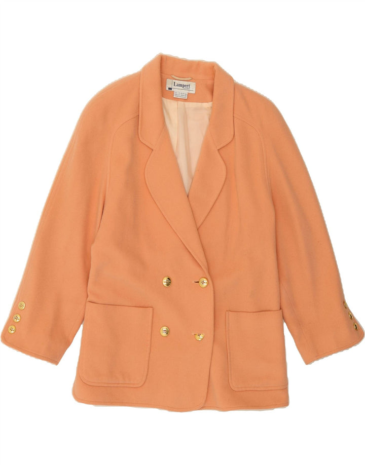 LAMPERT Womens Double Breasted Blazer Jacket UK 14 Large Orange Wool Vintage Lampert and Second-Hand Lampert from Messina Hembry 