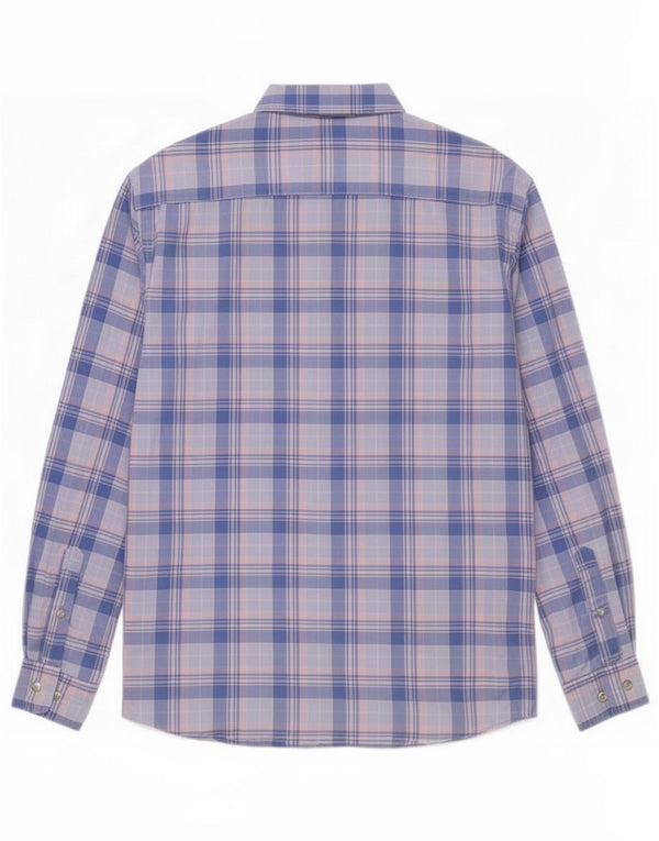 Gant Camicia da uomo vestibilità regolare in cotone a quadri blu grandi