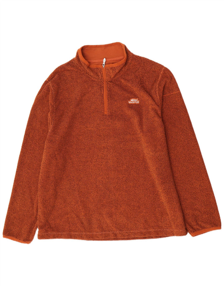 Męski sweter polarowy Weird Fish z zamkiem błyskawicznym, 4XL, brązowy poliester