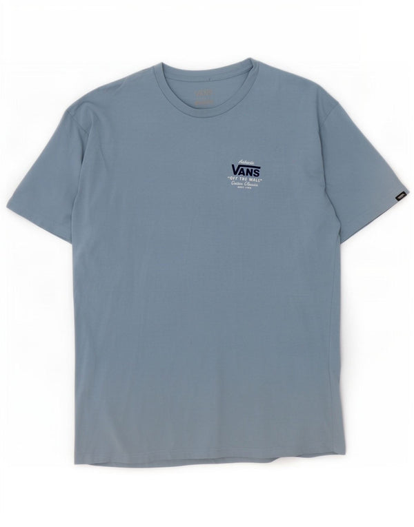 Vans Camiseta con gráfico de ajuste clásico para hombre Top grande de algodón azul