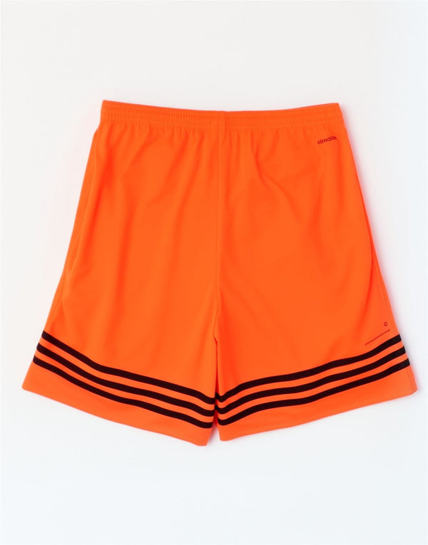 Adidas Herren Climalite Sport Shorts Mittelorange gestreift Polyester Sport