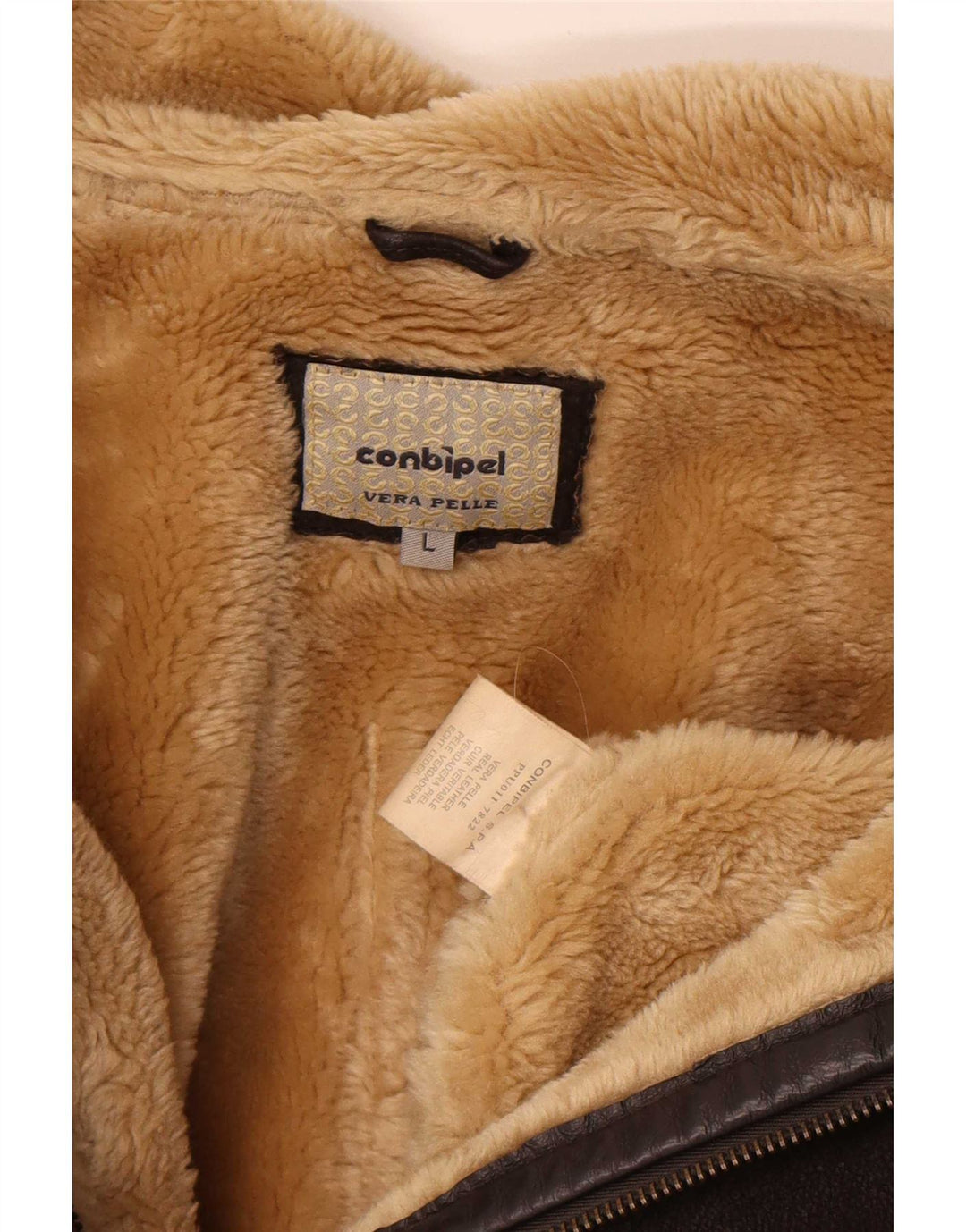 Conbipel Chaqueta de cuero Sherpa para hombre UK 40 Large Brown