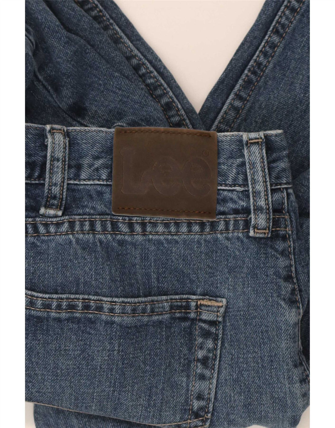 Lee Mens Regular Fit Straight Jeans W36 L32 Blue Cotton