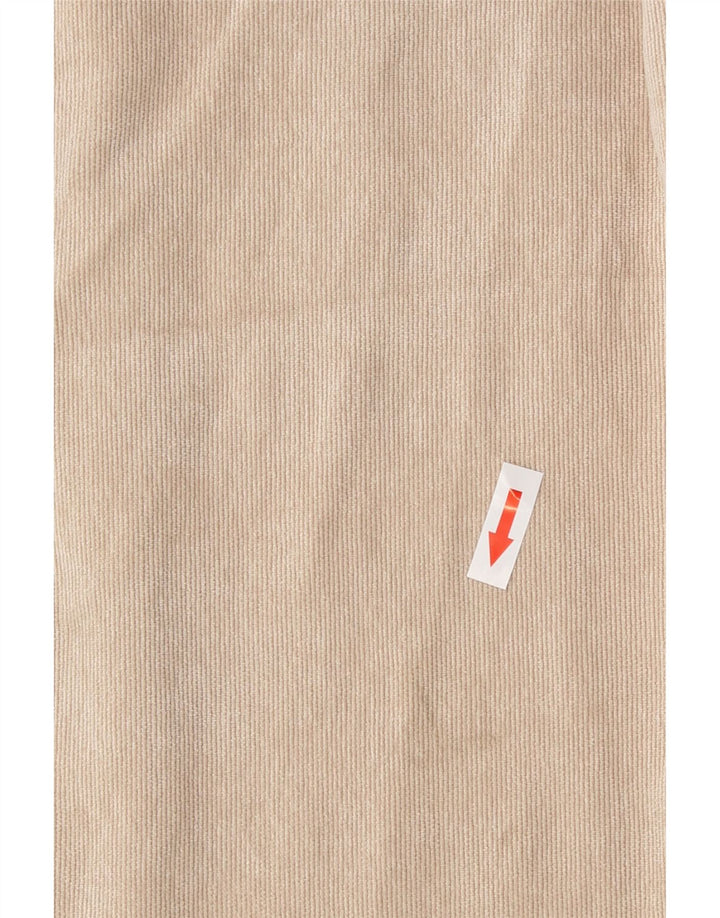 Zara Womens Oversized Corduroy Shirt UK 6 XS Beige Polyester
