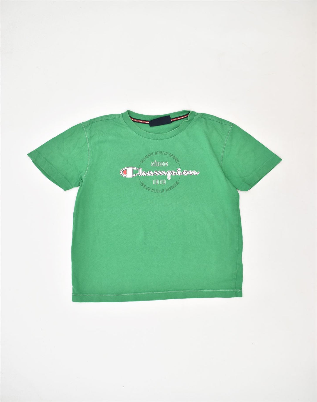 CHAMPION Boys Graphic T-Shirt Top 9-10 Years Green Cotton | Vintage | Thrift | Second-Hand | Used Clothing | Messina Hembry 