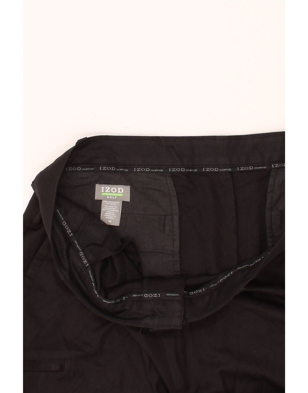 IZOD Womens Golf Cargo Shorts W36 XL Black Polyester Vintage Izod and Second-Hand Izod from Messina Hembry 