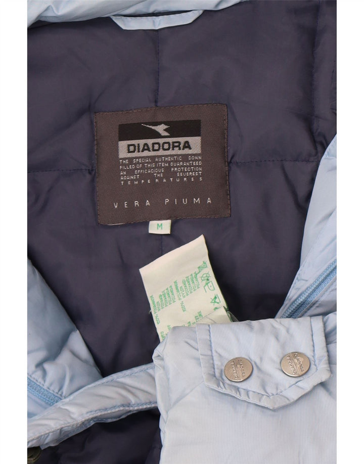 Diadora Womens Hooded Padded Jacket UK 14 Medium Blue Polyamide