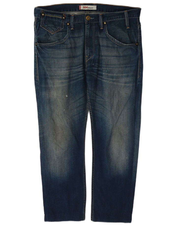Levi's Mens 504 Straight Jeans W36 L27 Blue Cotton