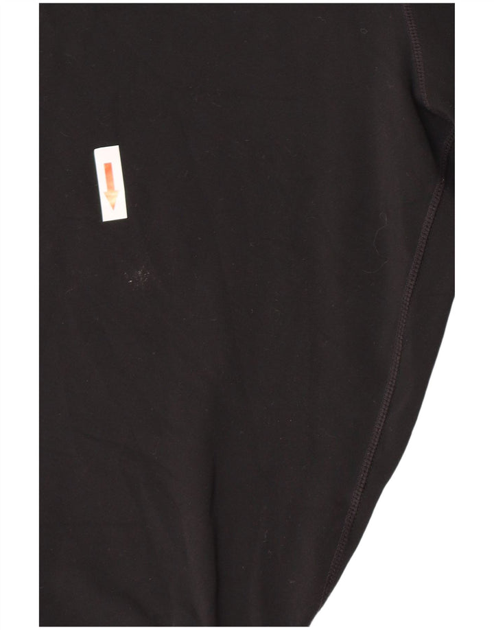 Nike Womens Dri Fit Capri Leggings UK 12 Medium  Black Polyester
