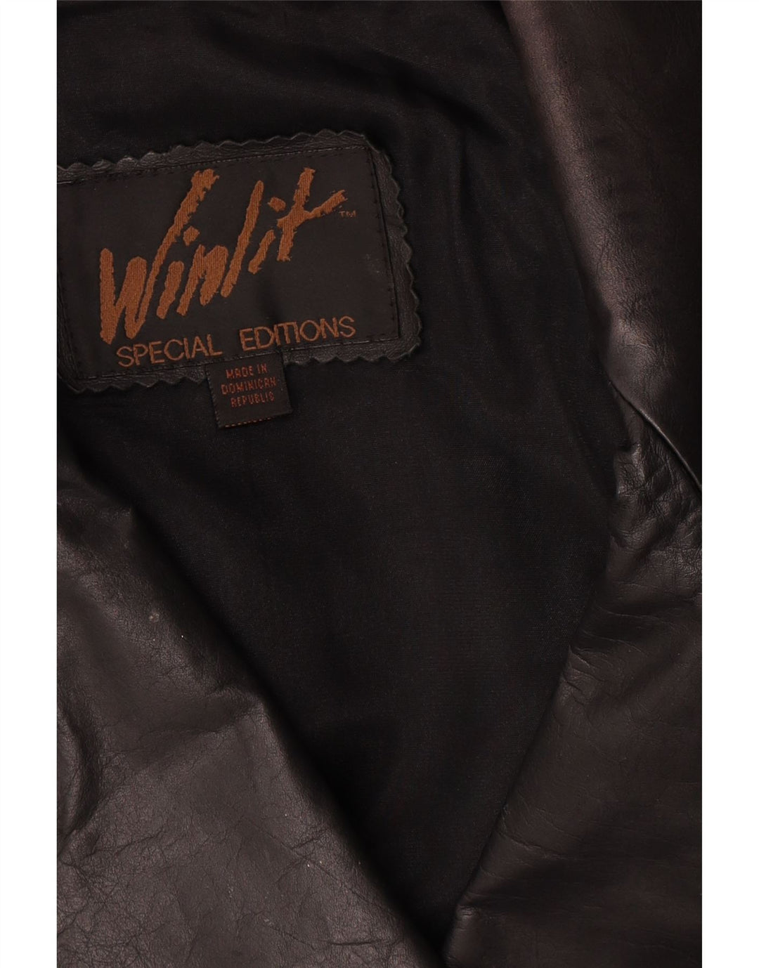 Vintage Womens Oversized Leather Coat UK 16 Large Black