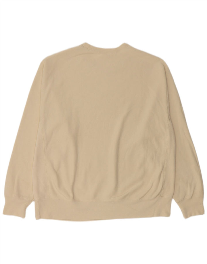 Champion Mens Sweatshirt Jumper XL Beige Cotton