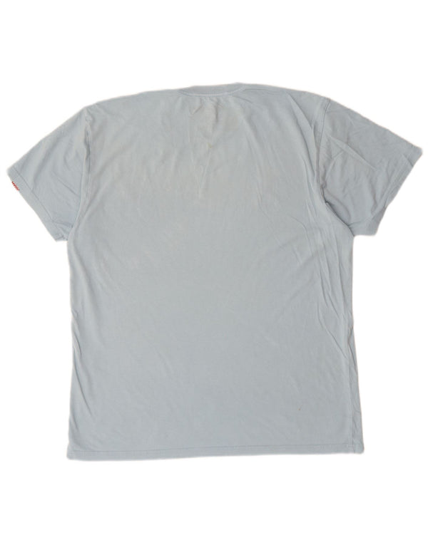 Vans Mens Graphic T-Shirt Top Large Blue Cotton