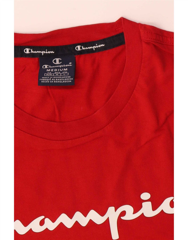 Ανδρικό γραφικό T-Shirt Champion Top Μεσαίο κόκκινο βαμβακερό