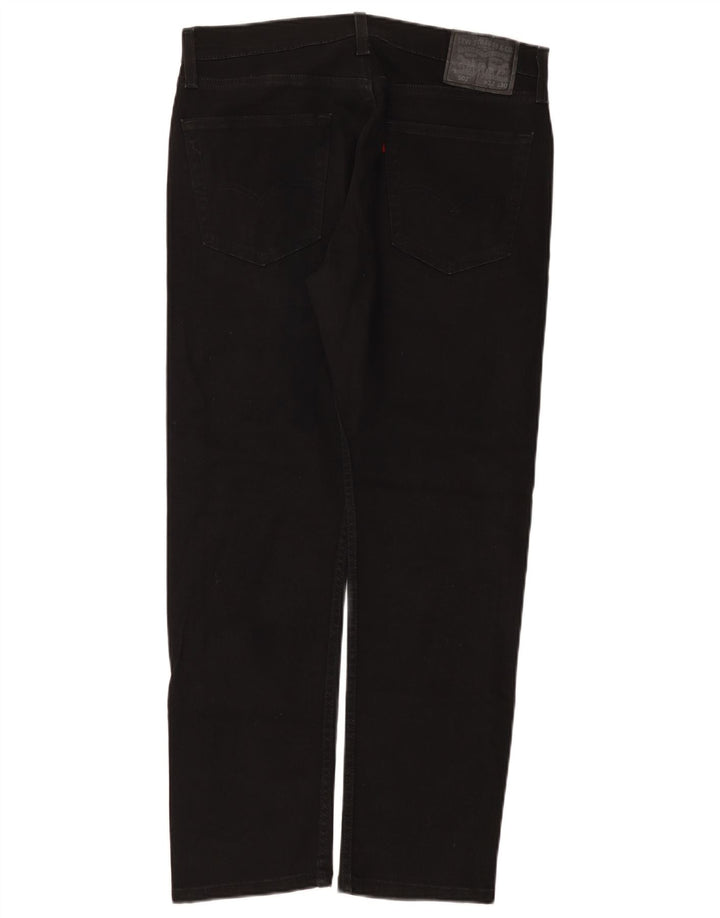 Levi's Mens 502 Tapered Jeans W32 L30 Black Cotton