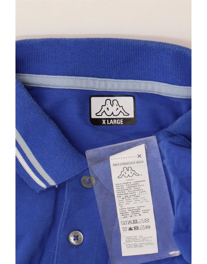 Kappa Mens Polo Shirt XL Blue Cotton