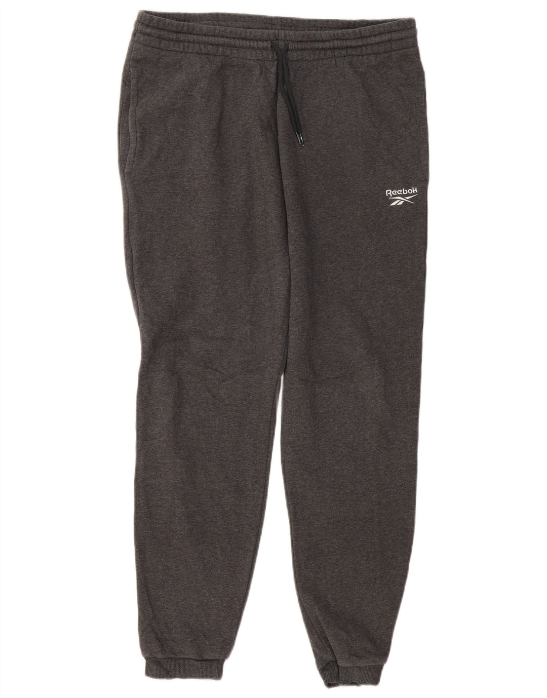 REEBOK Mens Tracksuit Trousers Joggers Large  Grey Cotton