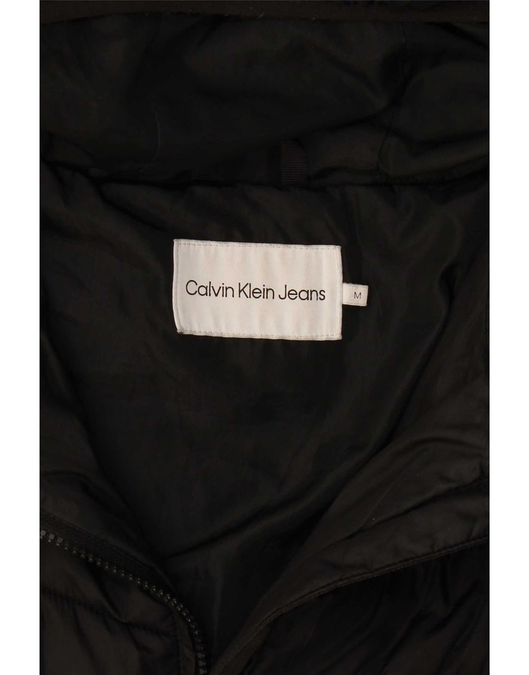Женское стеганое пальто с капюшоном Calvin Klein UK 14, средний черный полиэстер
