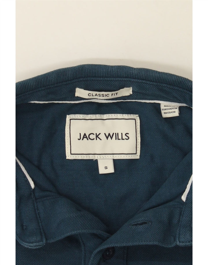 JACK WILLS Mens Classic Fit Polo Shirt Small Blue Cotton Vintage Jack Wills and Second-Hand Jack Wills from Messina Hembry 