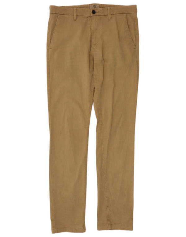 Pantaloni chino slim da uomo Timberland W32 L33 in cotone beige
