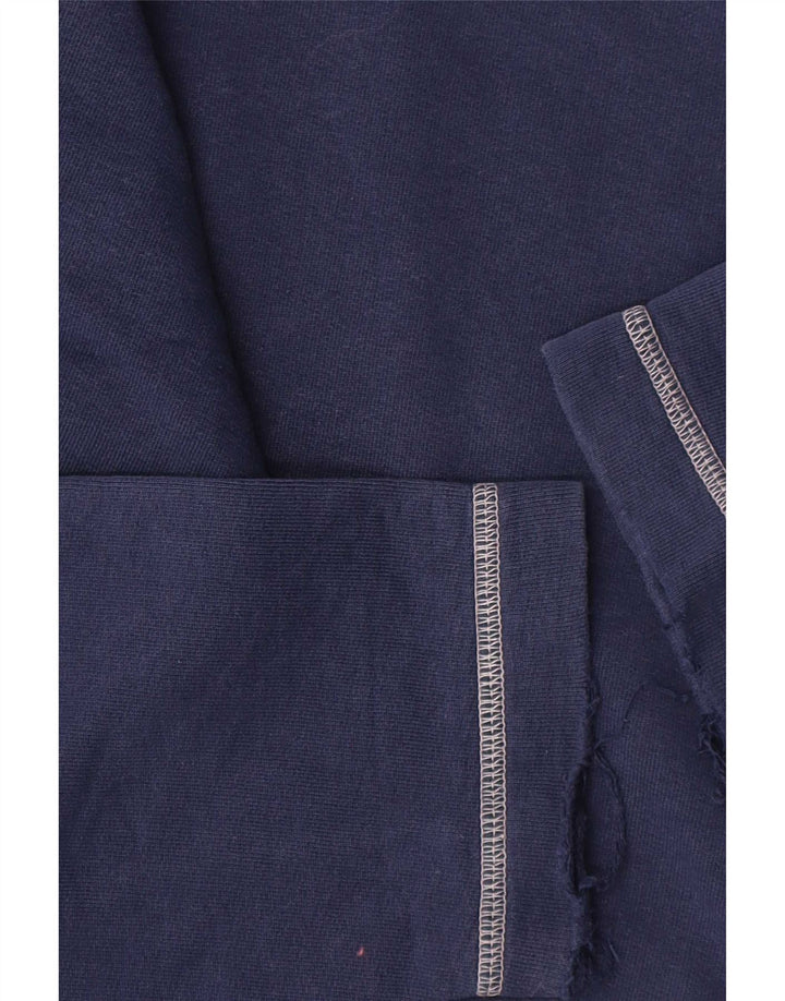Levi's Top da uomo a maniche lunghe in cotone color block blu navy medio