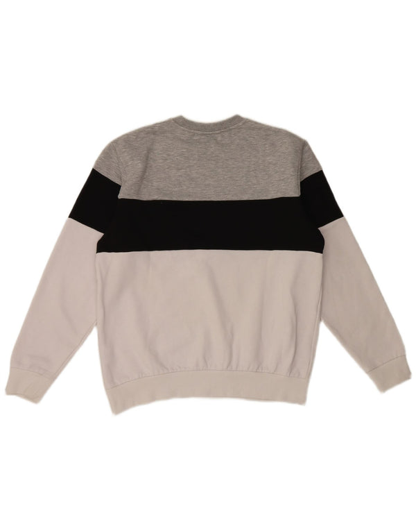 Fila Mens Graphic Sweatshirt Jumper Large Multicoloured Colourblock Cotton