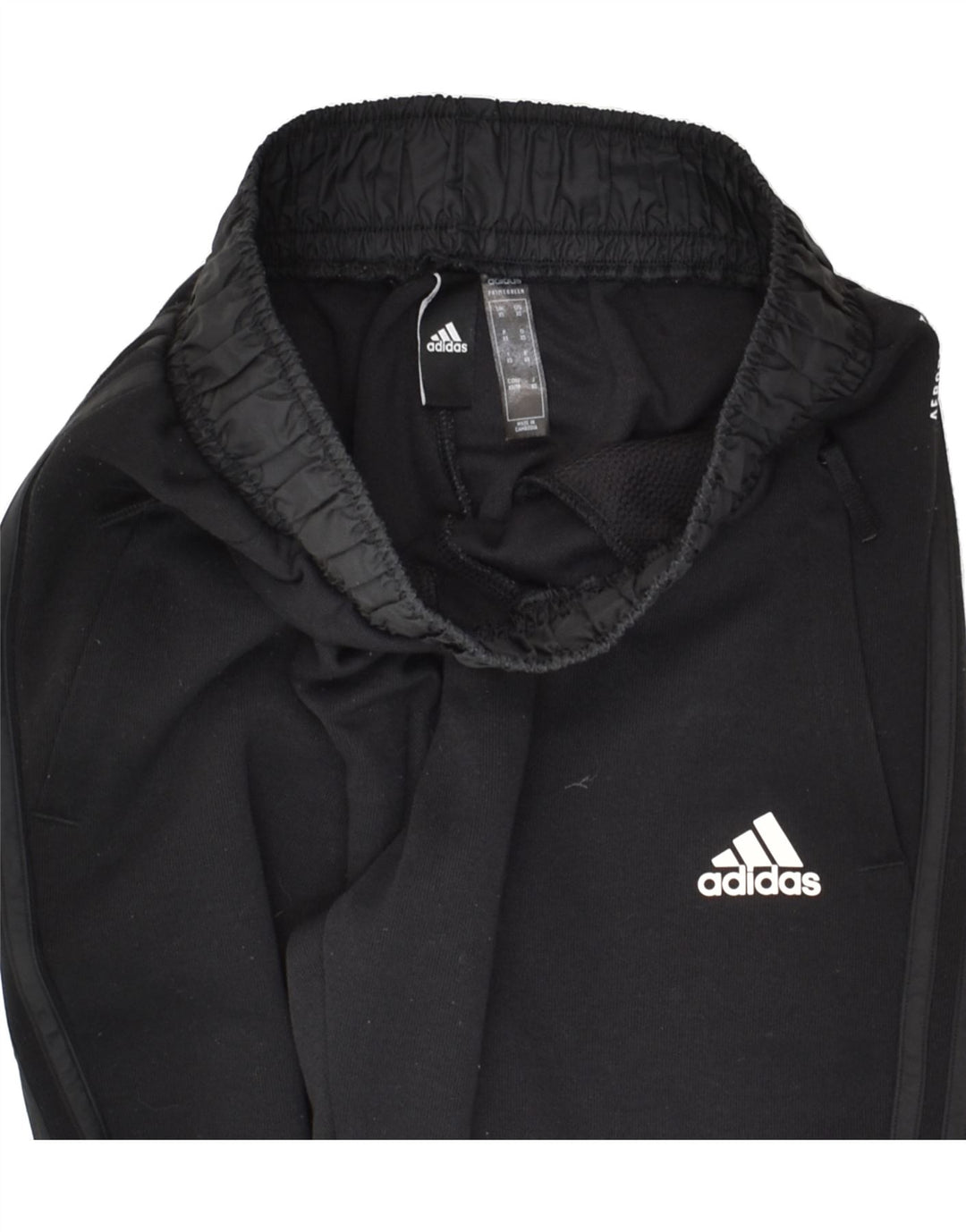 ADIDAS Womens Tracksuit Trousers Joggers UK 6 XS Black Polyester | Vintage Adidas | Thrift | Second-Hand Adidas | Used Clothing | Messina Hembry 