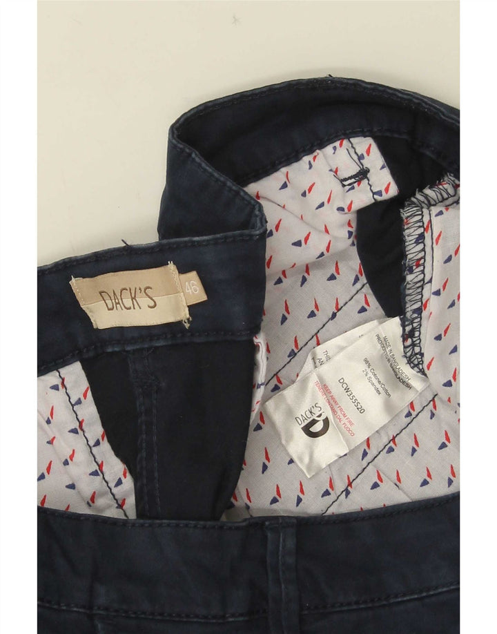 Dack's Womens Regular Fit Chino Shorts IT 46 Large W34 Navy Blue Cotton