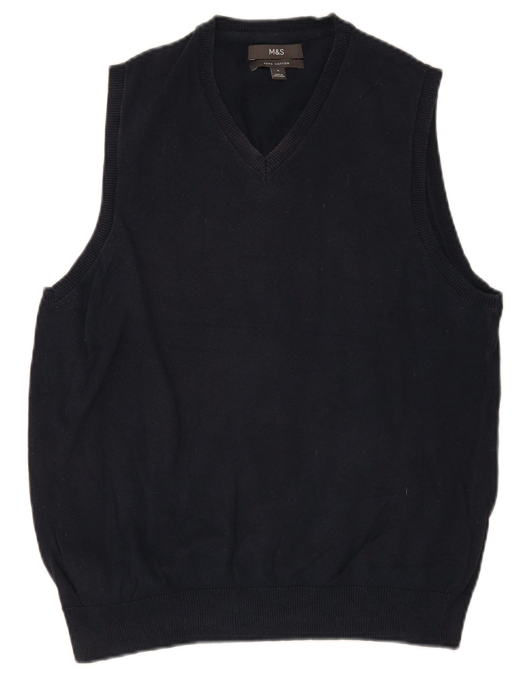 Marks & Spencer Débardeur Gilet Homme Bleu Marine Moyen Coton