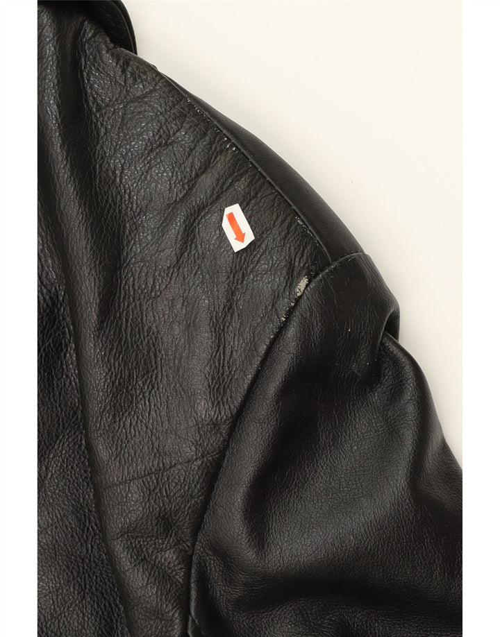 VINTAGE Womens Leather Jacket UK 18 XL Black Leather Vintage Vintage and Second-Hand Vintage from Messina Hembry 