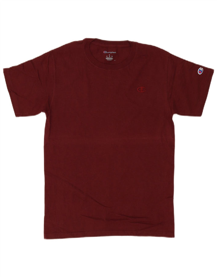 Champion Mens T-Shirt Top Small Burgundy