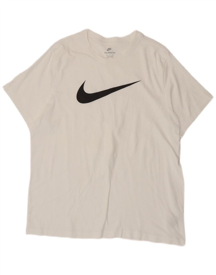 Nike Mens Graphic T-Shirt Top 2XL White Cotton
