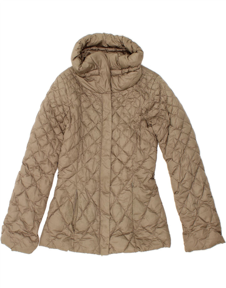 TRUSSARDI JEANS Womens Padded Jacket UK 8 Small Beige Vintage Trussardi Jeans and Second-Hand Trussardi Jeans from Messina Hembry 
